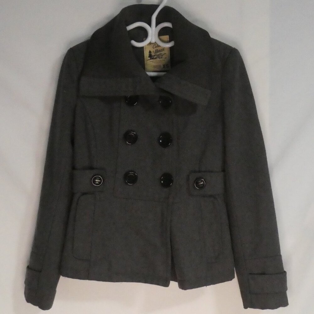 HERITAGE COLLECTION By BASS | xs - extra small | Grey Pea Coat | Ribbed Collar